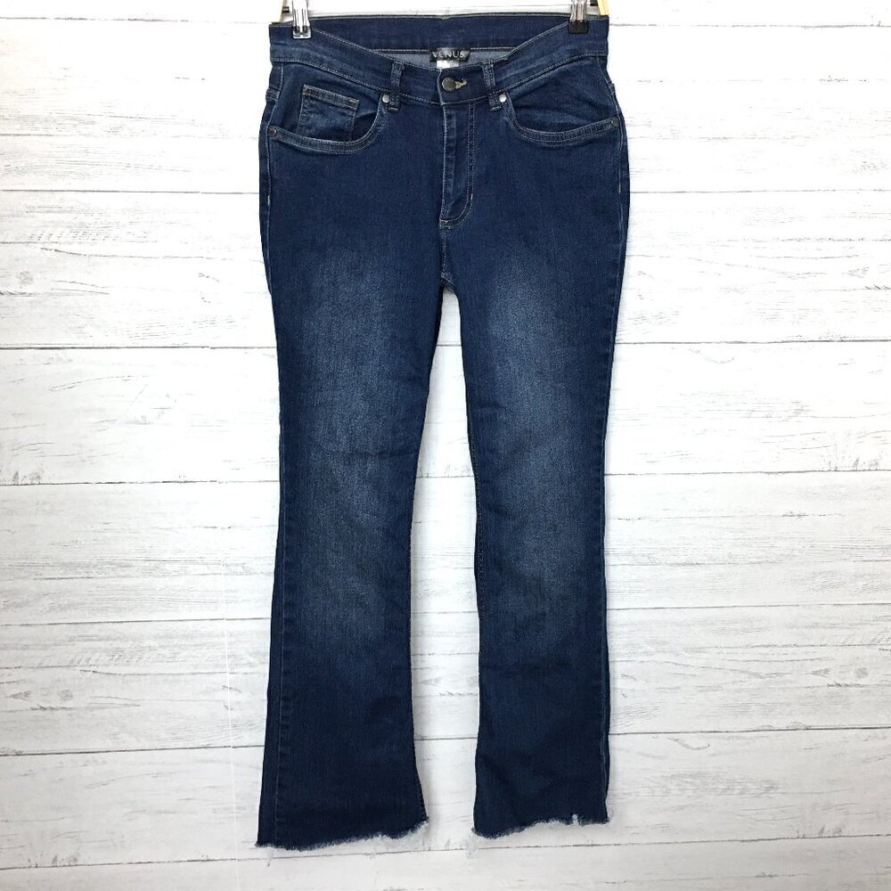 Venus Women's Jeans Boot Cut Stretch Fray Hems size 6L length 29"